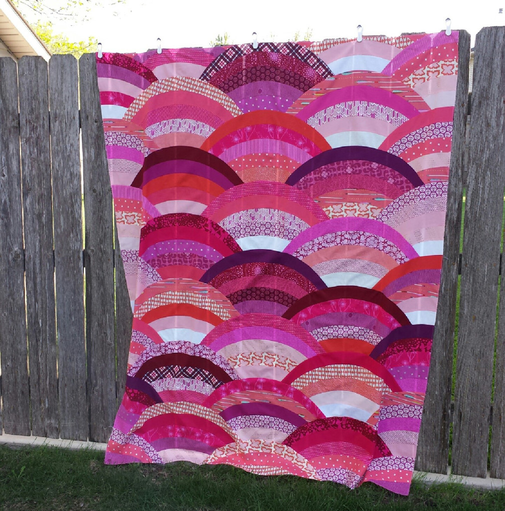 Anna Seckman's Scrappy Pink Molehills Quilt